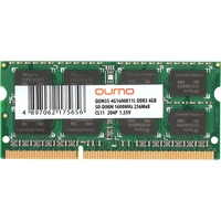   QUMO 4GB DDR3 SODIMM PC3-12800 QUM3S-4G1600K11L