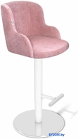 Стул Sheffilton SHT-ST39/S128 (пыльная роза/хром/белый муар) - фото