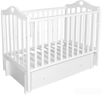 Классическая детская кроватка Антел Каролина-4/6 (белый) - фото, картинка Классическая детская кроватка Антел Каролина-4/6 (белый) - фото