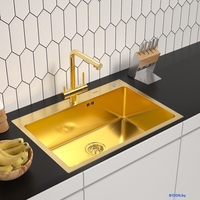 Кухонная мойка ARFEKA ECO AR 700*500 GOLD PVD NANO - фото