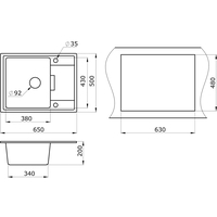 Кухонная мойка Granula 6503 (пирит) - фото2