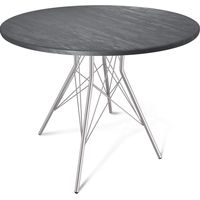 Кухонный стол Sheffilton SHT-TU2-1/ТТ 90 (хром лак/каменный уголь) - фото