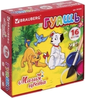 Гуашь BRAUBERG Магия цвета 191334 (16 цв.) - фото