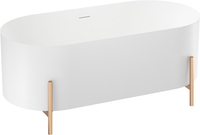 Ванна Wellsee FR.Euphoria 2.0 166x77 235501002 (отдельностоящая ванна белый глянец, экран, ножки золото) - фото2