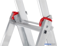 Лестница-стремянка Новая высота NV 123 алюминиевая трёхсекционная 3x12 ступеней - фото2