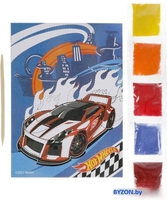 Набор для создания поделок/игрушек MultiArt Хот Вилс. Аппликация из песка 100SAND-HW1 - фото2