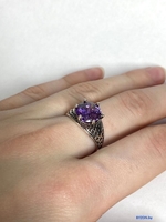 Кольцо Wolves Нежный поцелуй Серебрение 1646 (р.19, камень фиолетовый) - фото2, картинка2 Кольцо Wolves Нежный поцелуй Серебрение 1646 (р.19, камень фиолетовый) - фото2