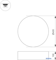 Светильник Arlight SP-TOR-PILL-PRISM-R400-25W Warm3000 (BK, 100 deg, 230V) 022997(3) - фото2