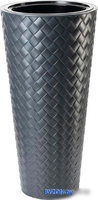 Вазон Form-Plastic Makata Slim FP-2850-014 (антрацит) - фото