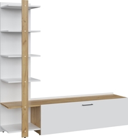 Тумба МК Стиль Techno TV-001 (дуб крафт золотой/белый) - фото, картинка Тумба МК Стиль Techno TV-001 (дуб крафт золотой/белый) - фото