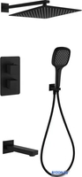 Душевая система Grocenberg GB5050 с термостатом (черный матовый) - фото