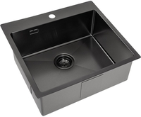 Кухонная мойка ZorG ZRE 5551 graphite - фото