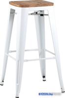 Табурет Stool Group TOLIX WOOD барный (белый) глянцевый - фото