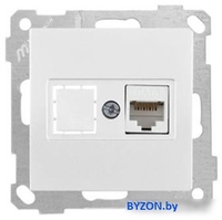 Розетка компьютерная Mutlusan 2100-140-0101 (белый) - фото