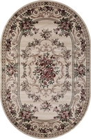 Ковер для жилой комнаты Merinos Colizey D057-OVAL-CREAM (1.5х2.3) - фото