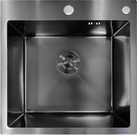Кухонная мойка Asteria A5050NB-D (черный декор) - фото