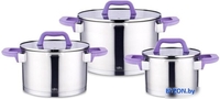 Набор кастрюль Lara Лаванда LR02-126 - фото