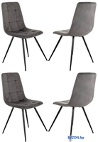 Стул Бюрократ CH-K1 4 шт (серый Holland 18/черный) - фото