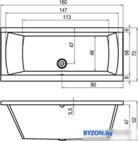 Ванна Riho Julia 160x70 - фото2