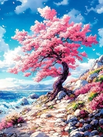 Алмазная мозаика Феникс+ Сакура у моря 70814 - фото, картинка Алмазная мозаика Феникс+ Сакура у моря 70814 - фото