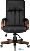 Офисное кресло Бюрократ T-9932Walnut (черный, экокожа) - фото