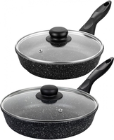 Набор сковород Elan Gallery Гармония вкуса 120219+2 (черный мрамор) - фото