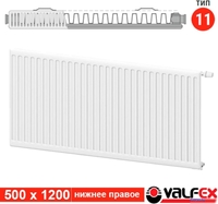 Стальной панельный радиатор Valfex Steel VC R 11 500х1200 VF.VC.R.11.500.1200 (с нижним подключением) - фото2