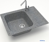 Кухонная мойка MARRBAXX Карельский камень 15/Q8 F015Q008 (темно-серый) - фото2