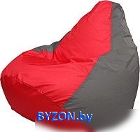 Кресло-мешок Flagman Груша Медиум XL Г1.1-173 (красный/серый) - фото