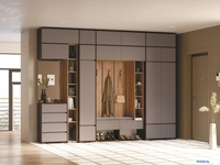 Тумба для обуви Woodville Роут с зеркалом 593728 (венге/дуб вотан/графит софт) - фото2