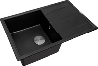 Кухонная мойка ZorG Rock 78 Premium black metallic - фото