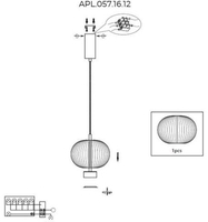Подвесная люстра Aployt APL.057.16.12 - фото2, картинка2 Подвесная люстра Aployt APL.057.16.12 - фото2