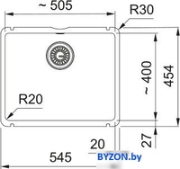 Кухонная мойка Franke KubusX KXK 110-51 126.0738.292 (оникс) - фото2
