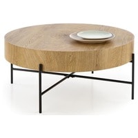 Журнальный столик Halmar Brooklyn 80x37 (натуральный/черный) - фото