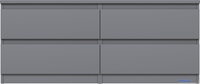 Тумба Mio Tesoro Кастор 4 ящика 2.03.03.100.4 (серый) - фото2, картинка2 Тумба Mio Tesoro Кастор 4 ящика 2.03.03.100.4 (серый) - фото2