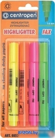 Набор текстовыделителей Centropen Fax 8852 0403 (4 шт) - фото