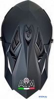 Мотошлем AIM RH855 Fiber Glass RH855-008-M (M, черный матовый) - фото2