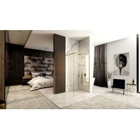 Душевая стенка Rea Aero 80 (золотой/прозрачное стекло) - фото2