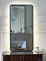 Зеркало с подсветкой eMZe Smartphone 50x100 LED.UV.SMART.50.100.CHE (черный) - фото2