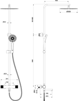 Душевая система Oliveeka 739902 (никель) - фото2