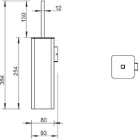 Ершик для унитаза Whitecross Cubo CU2472GM (оружейная сталь) - фото2