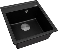 Кухонная мойка ZorG Rock 46 Premium black metallic - фото
