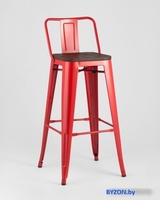 Стул Stool Group TOLIX WOOD со спинкой барный (красный) глянцевый - фото2