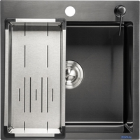 Кухонная мойка Saniteco 5050 PVD (с сифоном, дозатором и коландером) - фото2