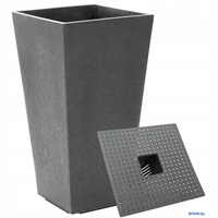 Кашпо Multy Home Sonata EU5100007 (стальной серый) - фото2, картинка2 Кашпо Multy Home Sonata EU5100007 (стальной серый) - фото2