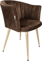 Стул Sheffilton SHT-ST42-1/S95-WH-1 (кофейный ликер/прозрачный лак/черный муар) - фото