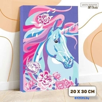 Картина по номерам Школа талантов Единорог в цветах 5177152 - фото, картинка Картина по номерам Школа талантов Единорог в цветах 5177152 - фото