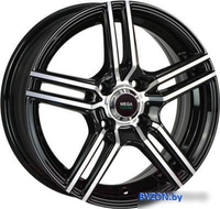 Литые диски Megami MGM-1 15x6" 5x100мм DIA 57.1мм ET 38мм BKF - фото