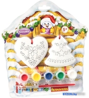 Набор для создания поделок/игрушек Bondibon Елочные украшения. Избушка ВВ1687 - фото