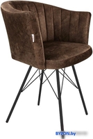 Стул с подлокотниками Sheffilton SHT-ST42-1/S37 (кофейный трюфель/черный муар) - фото